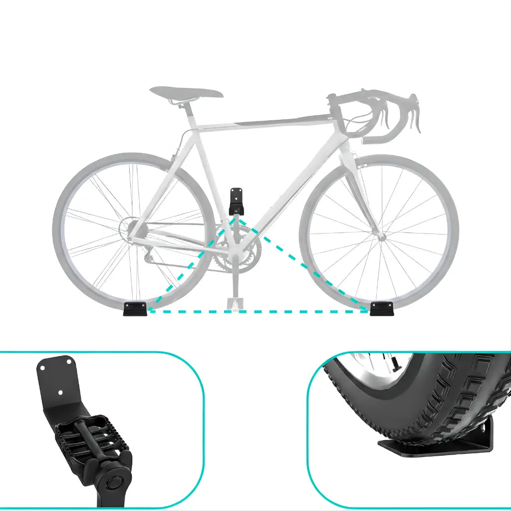 bicycle pedal wall mount Heavy Duty Bike Wall Mount Pedal Hanger (35kg) – Hangmaster