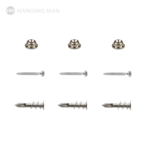 Wall Plug, Screw & Button Set for Gyprock Walls (1m) - The Hangmaster