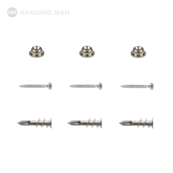 Wall Plug, Screw & Button Set for Gyprock Walls (1m) - The Hangmaster