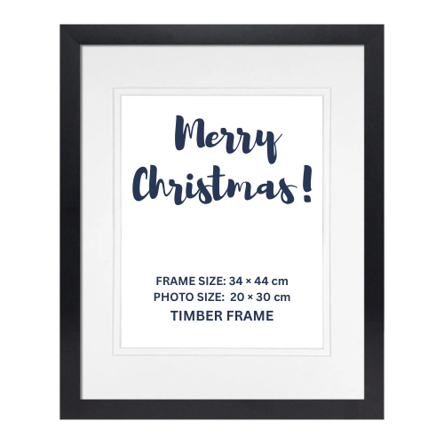 Modern Black Matte Wooden Picture Frame from The Hangmaster. 