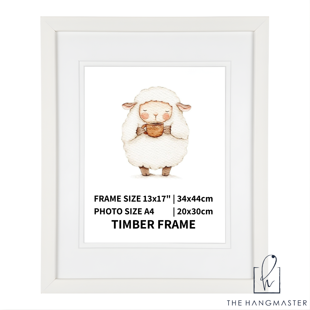 Modern White Matte Wooden Picture Frame