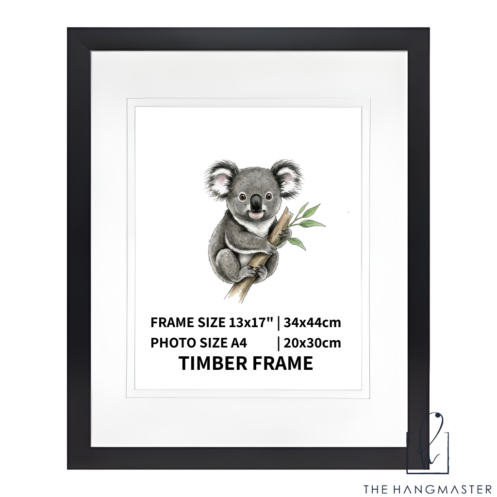 Modern Black Matte Wooden Picture Frame