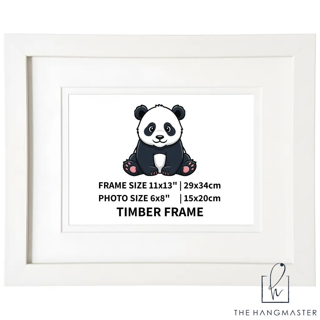 Modern White Matte Wooden Picture Frame Hanging Man