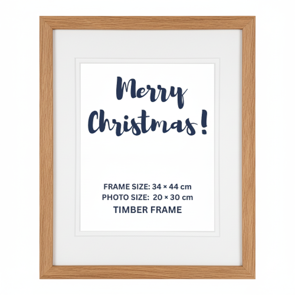 Modern Natural Oak Wooden Picture Frame in Perth, Australia.