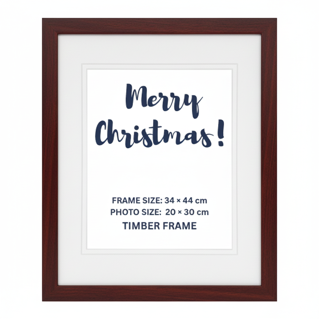 Mahogany Color Wooden Picture Frame from The Hangmaster.