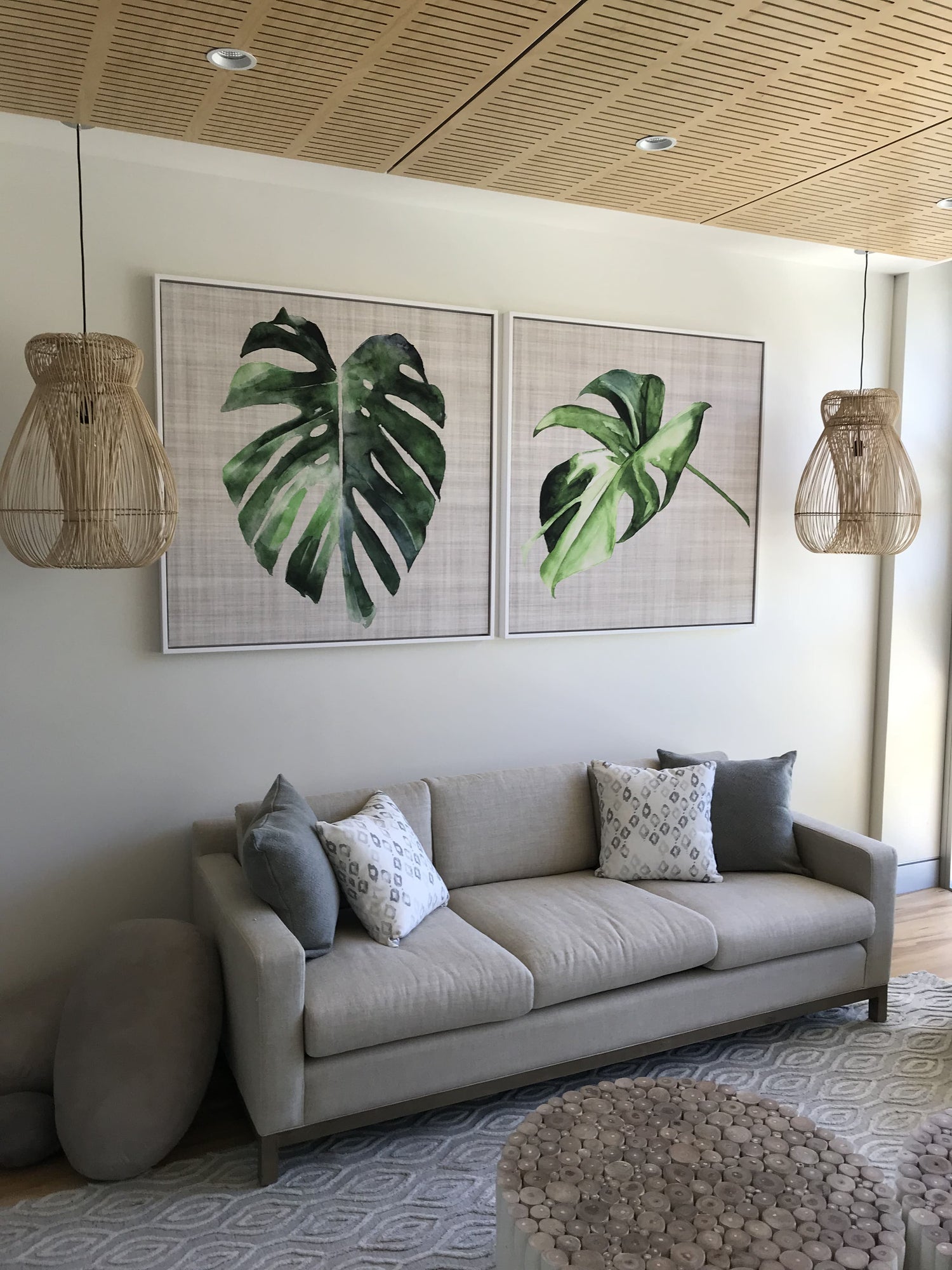 Framed picture hanging